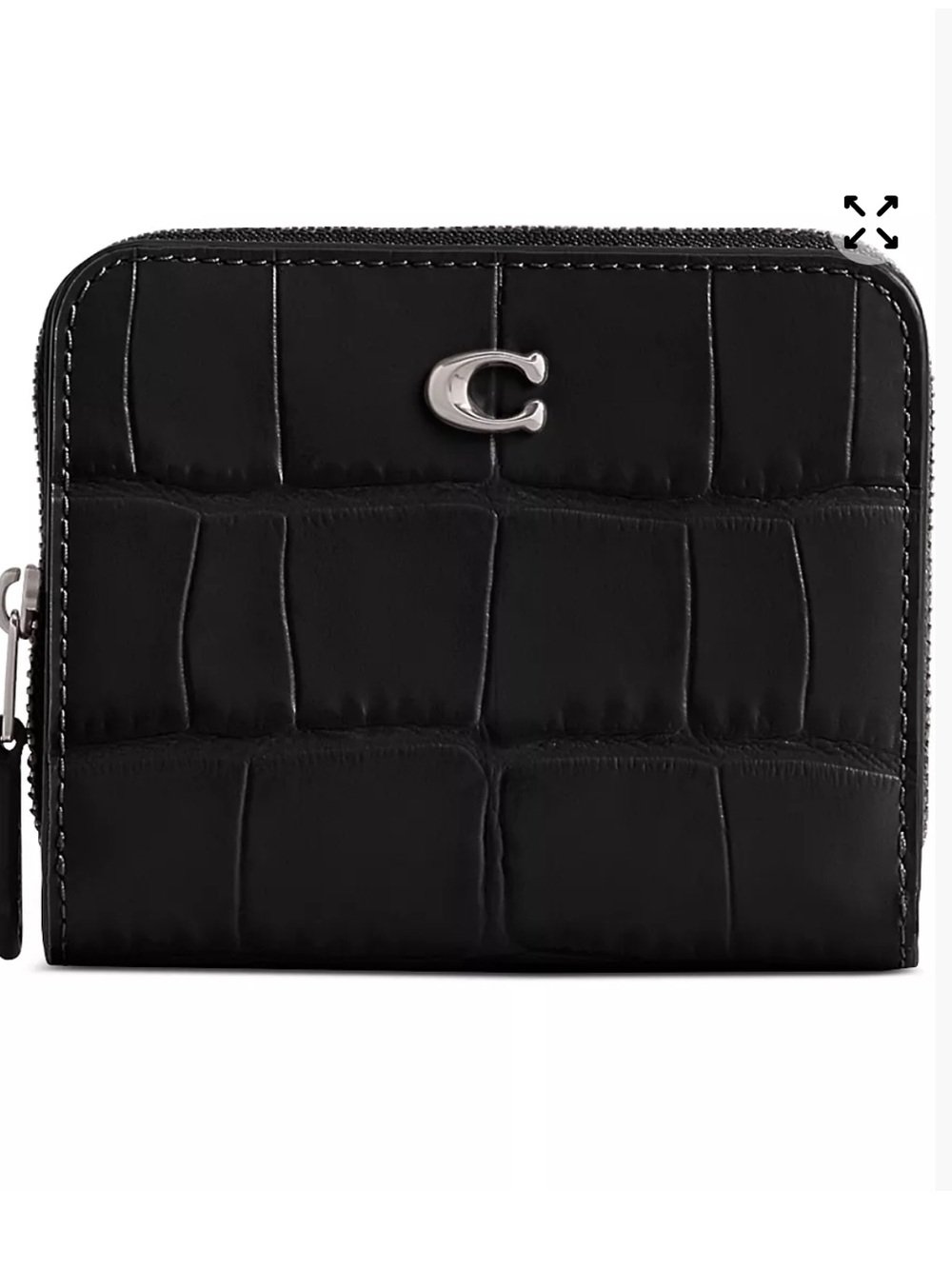 Coach Essential Embossed Croc Leather Billfold Wallet NWOT